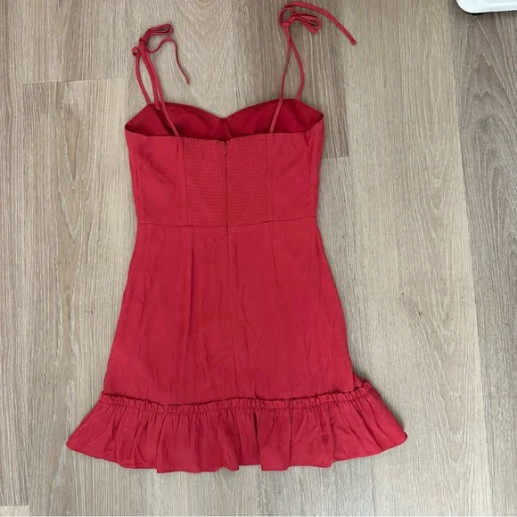 Aritzia Sunday Best Mini Red Dress - Picture 2 of 3